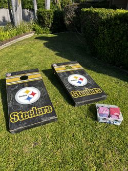 Corn Hole/Bean Bag Game (Includes Bags) Pittsburg Steelers