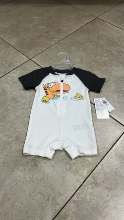 Old Navy Baby Boy’s Dinosaur and Fish UPF 50 Rash Guard, Size 3-6 Months