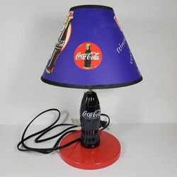 Coca Cola Lamp w/ Purple Shade