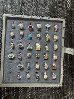 14k White Gold Plated Rings