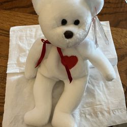 Rare Retired Valentino Error Beanie Baby Bear 1993/94 *8+ Errors In Manufacturing*!