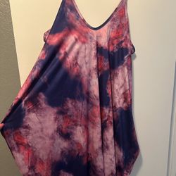 Purple Tie Dye Maxi Dress