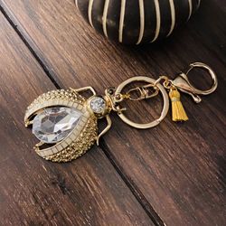 Key charm Bug- bling rhinestone Escarabajo keychain- mariposa llavero- purse charm-gifts- Crystal Suncatcher butterfly- moms gifts