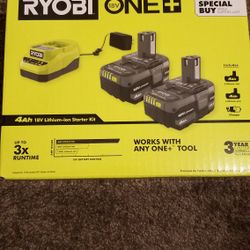 Ryobi 18v Batteries & Charger