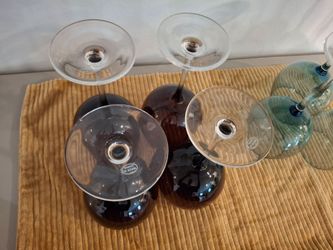 Colored Glass Stemware Set