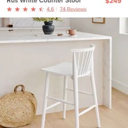 Rus White Counter Stools 