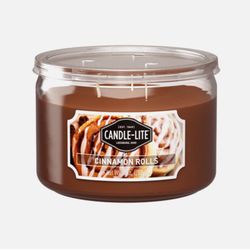Candle-Lite candles 10 oz each Cinnamon Rolls.   New. $11
