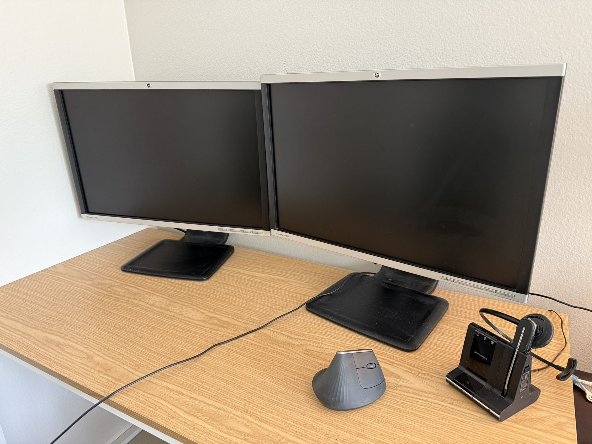 24” HP Monitors $50 For Both, Bluetooth Headset, Bluetooth Mouse