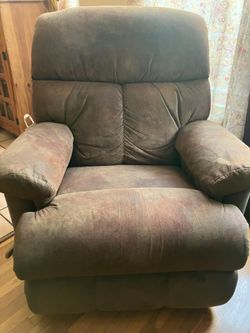Lazy Boy Rocker Recliner Brown Micro Suede
