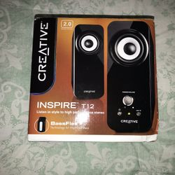 Creative Inspire T12 2.0 Multimedia Speaker System with Bass Flex Technology