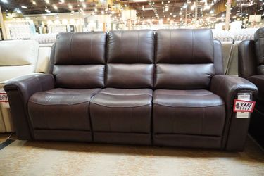 Leather Triple Power Reclining Sofa — KUKA