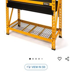 Yellow 2- Tier Heavy Duty Shop Workbench Industrial Steel Garage Storage Shelving Unit 50 in. W x 56 in. H x 18 in. D