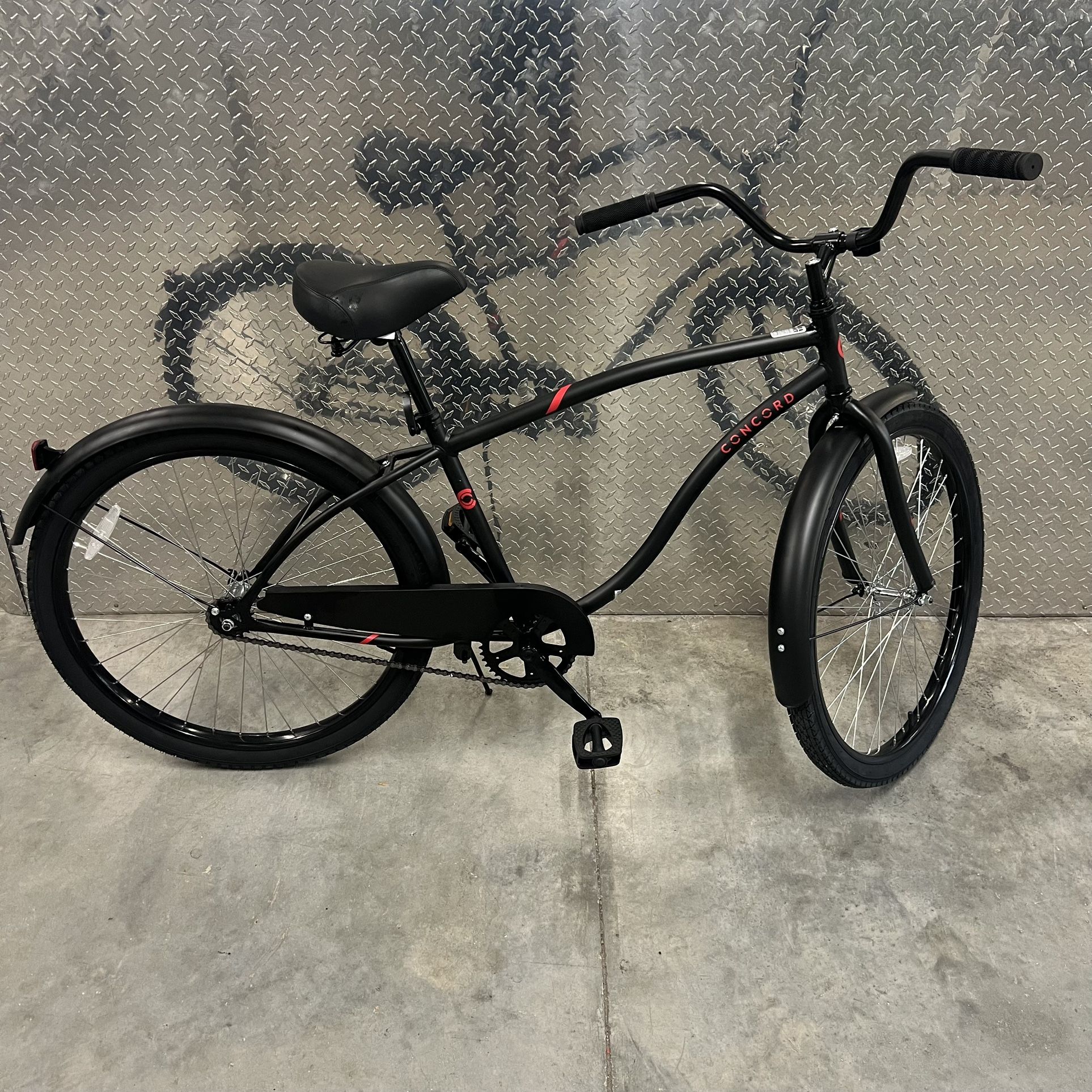 Concord 26" Pacifica Cruiser Bike, Fits Riders 5'0"+, Black, Men's