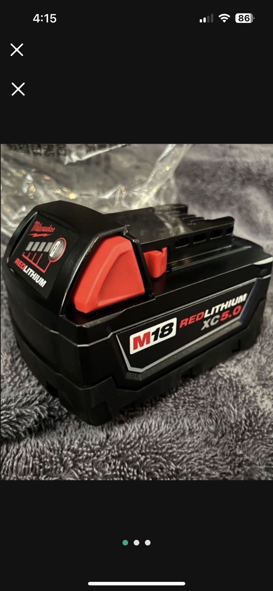 New Milwaukee M18 5.0 Battery