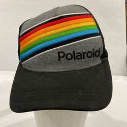 Polaroid Camera Hat Cap Baseball Rainbow Logo Trucker Snapback Mesh H3 Headwear