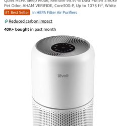 Levoit Air Purifier for Home Pets Hair Allergens in Bedroom Quiet Purifiers Quiet HEPA Sleep Mode, Remove 99.97% Dust Pollen Smoke Pet Odor, AHAM VERI