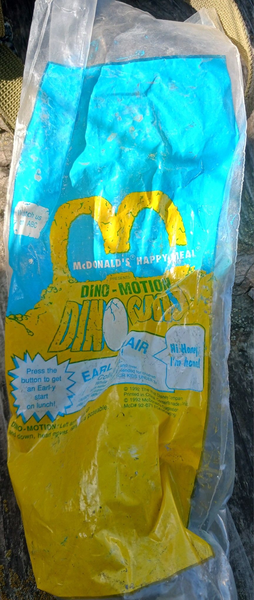Vintage McDonalds DINOSAURS Happy Meal Toys 1992 Earl Sinclair Straw