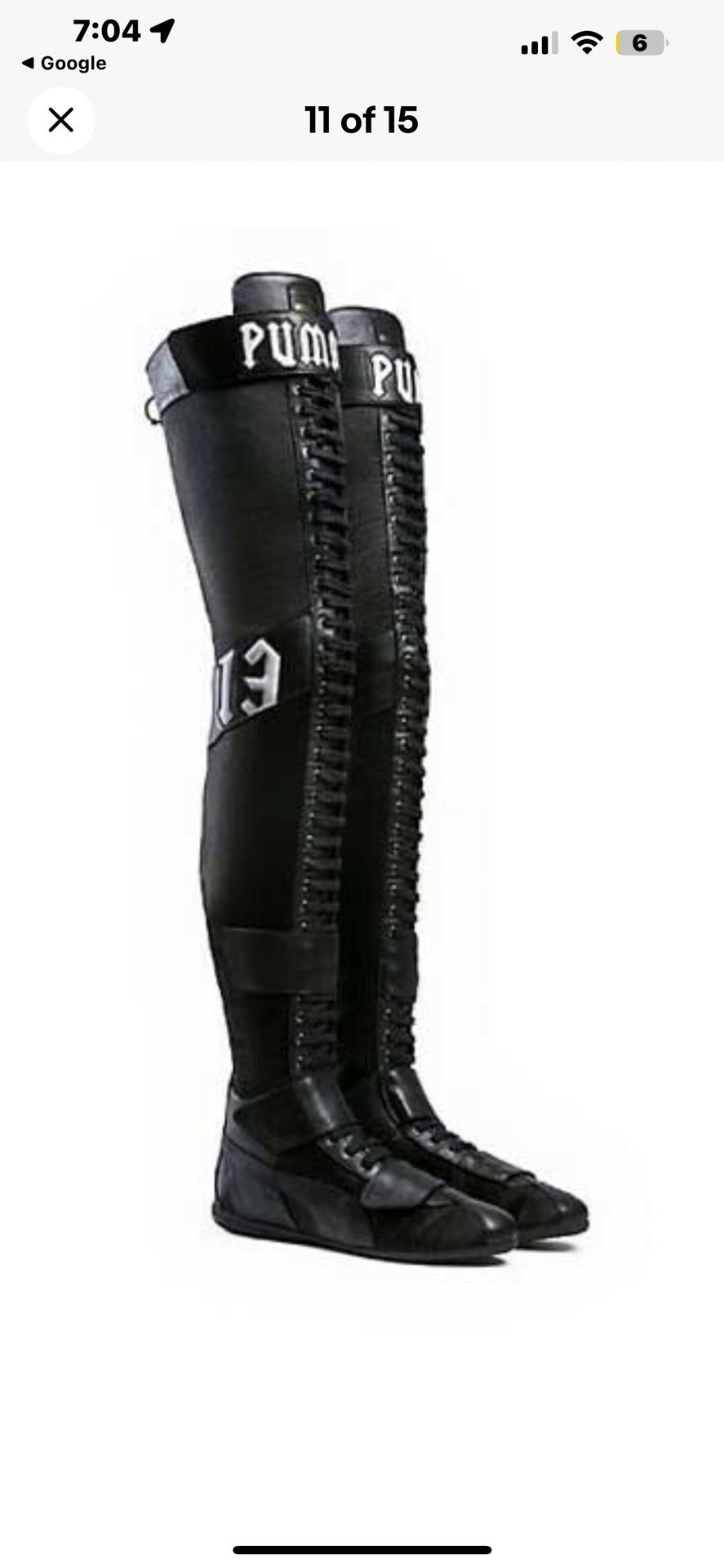 ⭐️ By Rhianna7.5 Black Puma x Fenty Just $100 ⭐️ By Rhianna Eskiva Over The Knee Satin Womens Boots