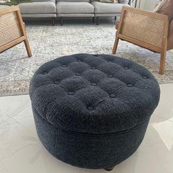 Round Storage Ottoman