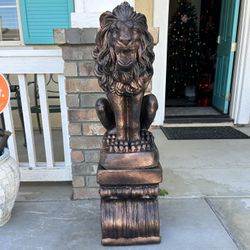 New Lion With Base Made Out Of Cement Perfect Gift 🎁 
