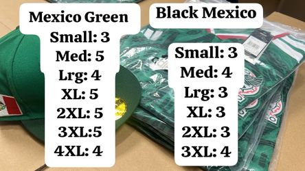 Mexico 🇲🇽 Jerseys Black & Green Small to 4XL