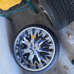 24 Inch Rims With Good Tires 