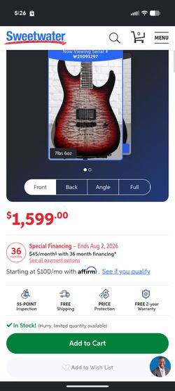 LTD ESP JM-1 JOSH MIDDLETON SIGNATURE DEEP BLOOD MOON COMES WITH HARDCASE , trade for nice taylor mini GS, electric bike