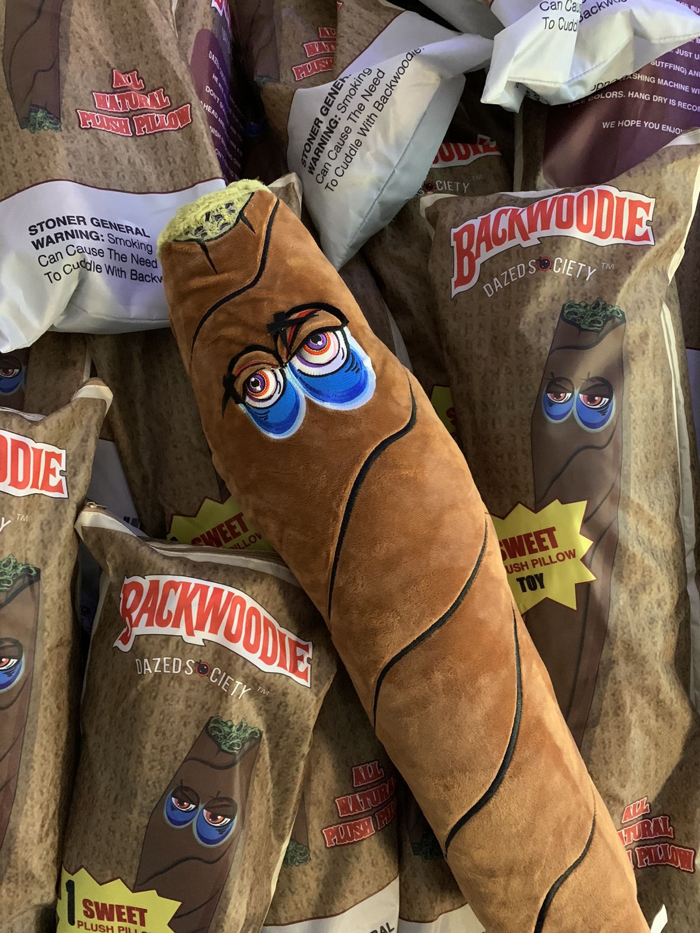 Giant Backwoodie Backwoods Blunt Plush Toy Pillow by Dazed Society
