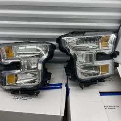 15-17 Ford F-150 Pair Halogen Headlight