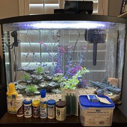 Fish Tank With Supplies