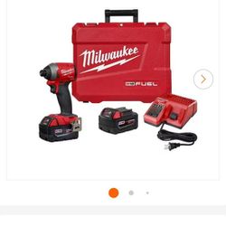 GREAT DEAL!!! Milwalkee Impact +2- 5.0 BATTERYS+ CHARGER.