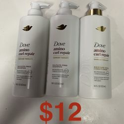 Dove Amino Curl Repair Hair Care Bundle