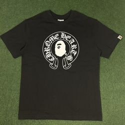 Black Chrome Hearts x Bape T-shirt