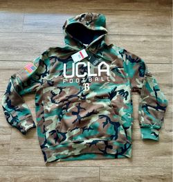 Nike Jordan UCLA Bruins Military Appreciation Camo Hoodie US Flag Patch $100 LG