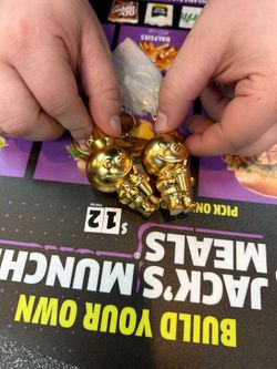 Rare Gold Jack in the box jibbi