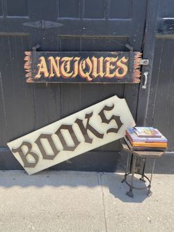 Vintage BOOKS Sign