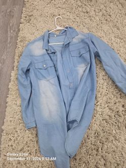 Light Wash Denim Long Sleeve Shirt
