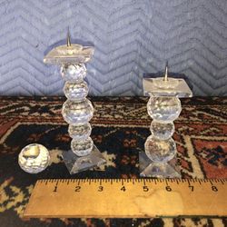 Swarovski Crystal Candle Holders (1 Needs Glue)