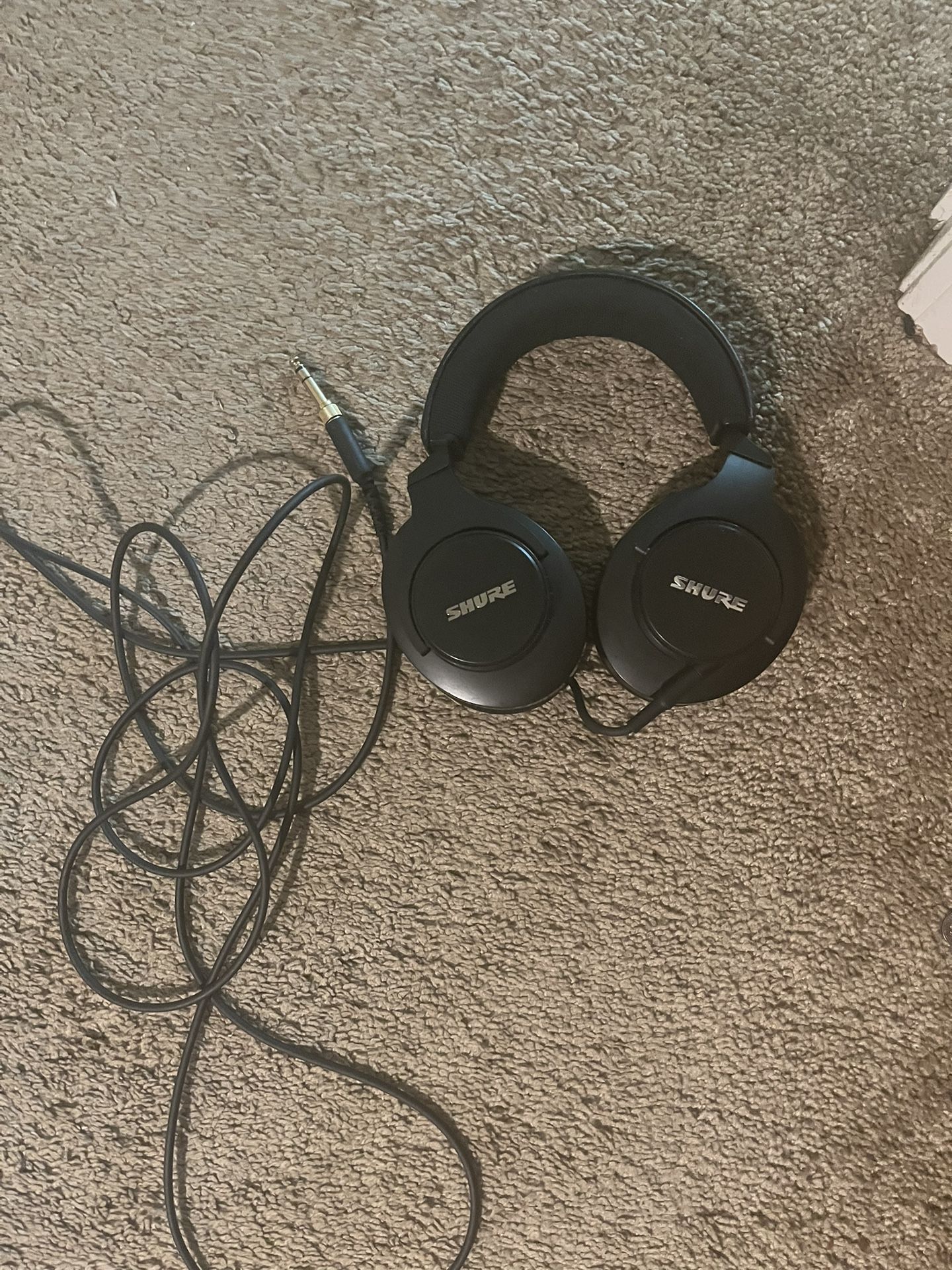 Shure Studio Headphones With Quarter Inch