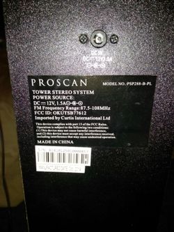Proscan tower hot sale stereo system