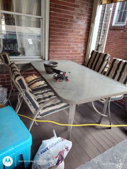 Patio table and chairs