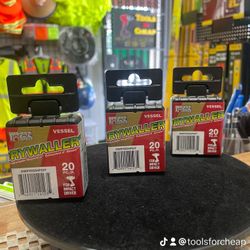 VESSEL ( Japan Made ) DRYWALLER Insert Bit (+2 x 25.4mm, 20pcs.)  $16 EACH TIC TAC.