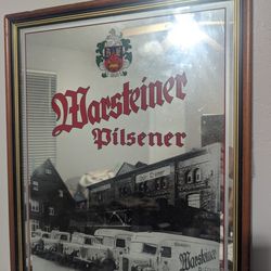 Vintage Warsteiner Beer Mirror