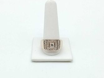 0.73 Dwt Diamond 12.5 Grams Yellow Gold 14k Fancy Ring Size 11 Jg0226szxmia