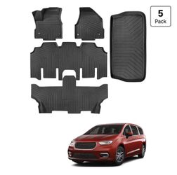 Like New All-Weather Floor Mats & Cargo Liner Set for Chrysler Pacifica 2017-2025 (5-Piece Set)