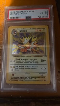 1999 Pokemon Jungle Jolteon Holo PSA 4 VG-EX