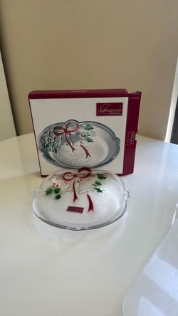 Celebrations by Mikasa Holiday Glass Serving Plate