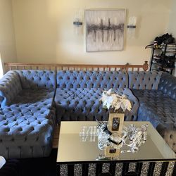 3 section gray couch