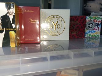 High quality 1:1 replicas, full sized bottles, of MFK, Bond No. 9, and Paco Rabanne