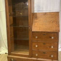 Antique Oak Secretary Desk